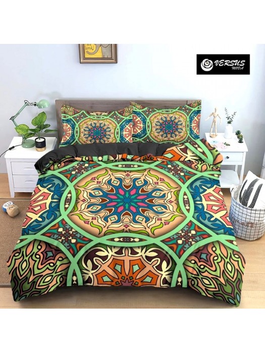 Set Copri Piumone Federe Copripiumino Etnico Mandala Duvet Cover BED0110